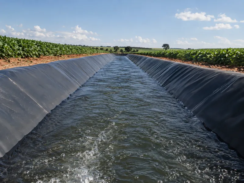 Geomembrana PEAD — Canal de Irrigação