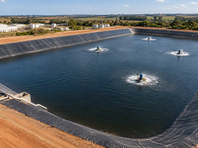 Geomembrana PEAD — Lagoa de Tratamento de Efluentes