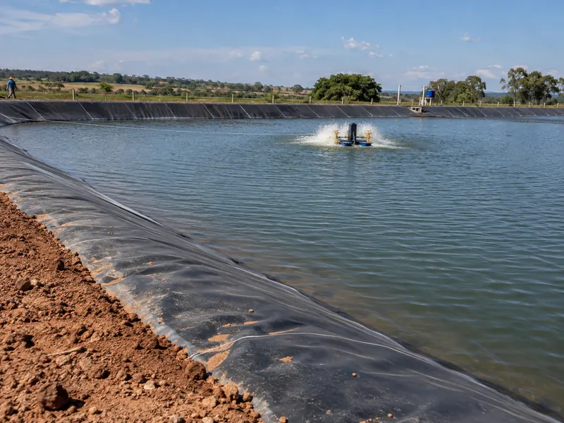 Geomembrana PEAD — Tanque Escavado para Piscicultura